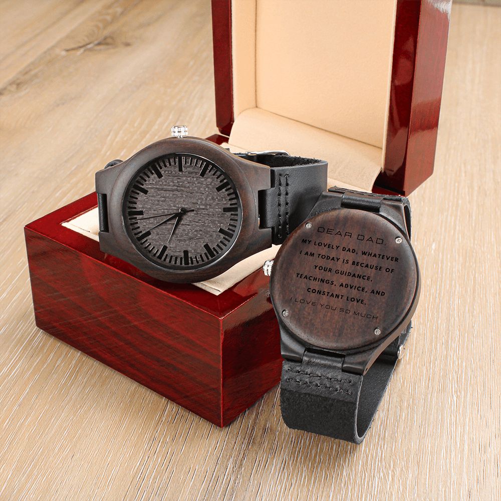 Engraved Wood Watch for My Dad