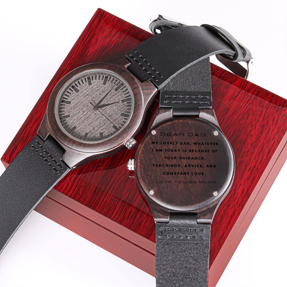 Engraved Wood Watch for My Dad
