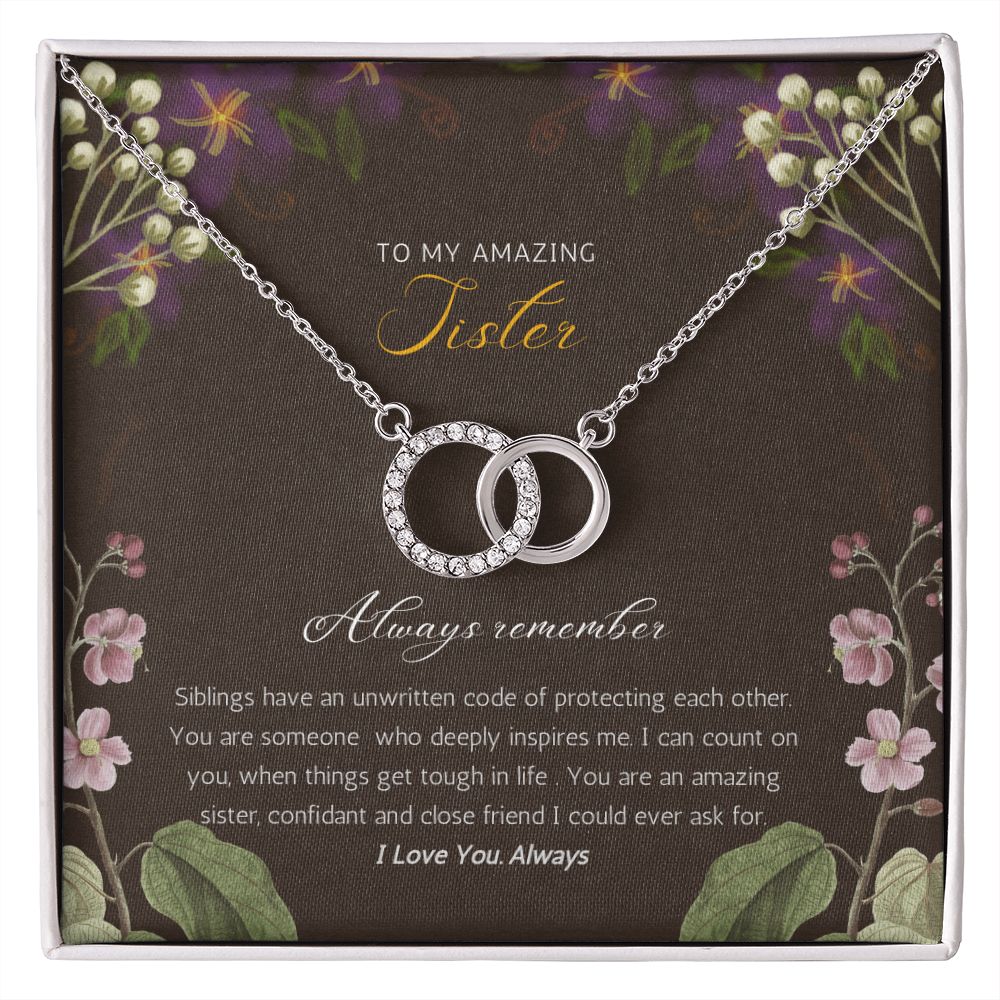 Eternal Sister Necklace Message Card Jewelry