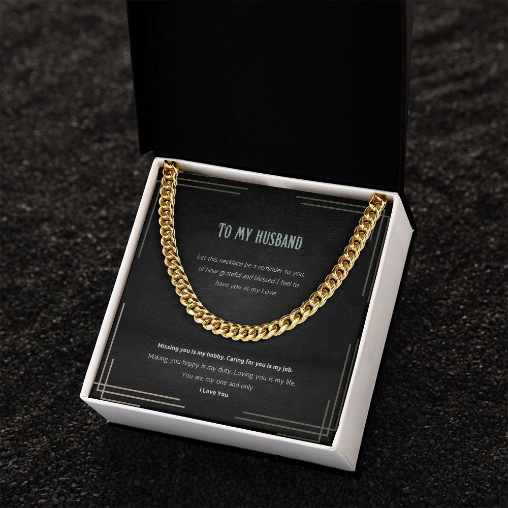 Men's Message Card Jewelry Necklace