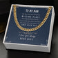 Cuban Link Chain for my Husband - Message Card Jewelry