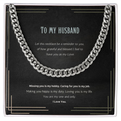 Men's Message Card Jewelry Necklace