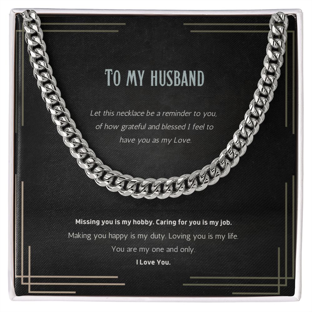 Men's Message Card Jewelry Necklace