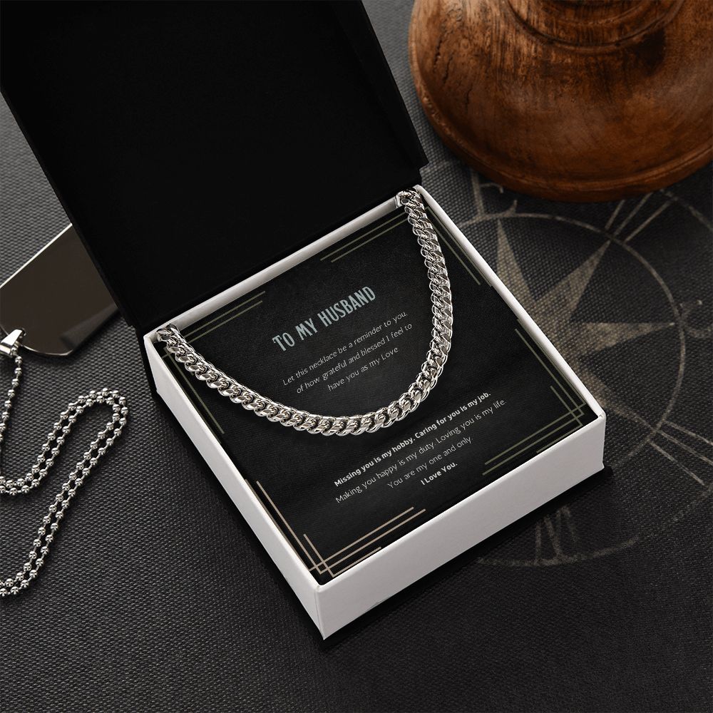 Men's Message Card Jewelry Necklace