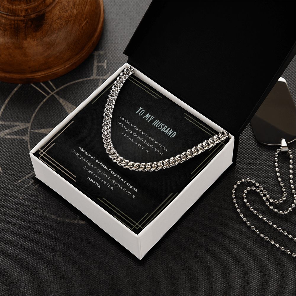 Men's Message Card Jewelry Necklace