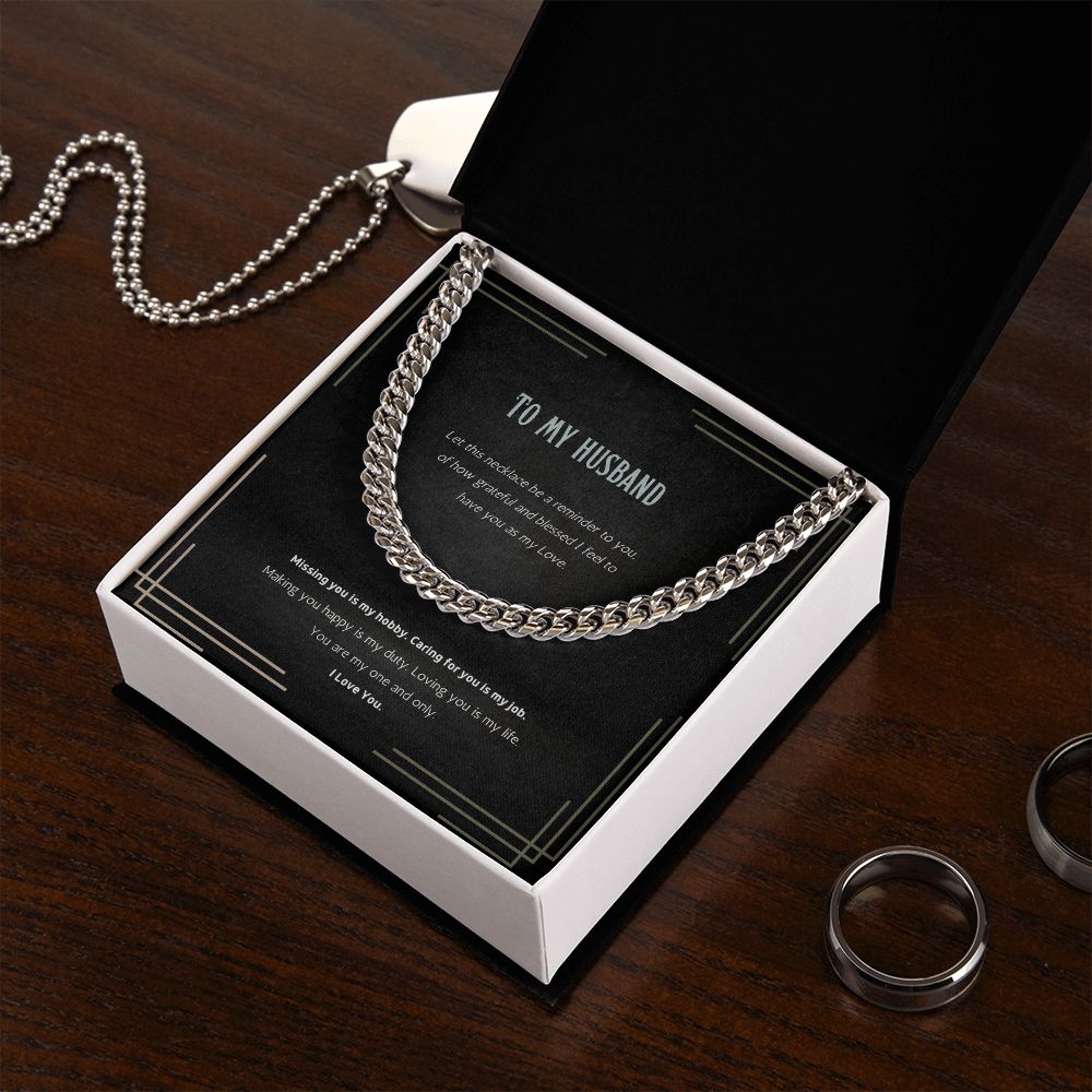 Men's Message Card Jewelry Necklace