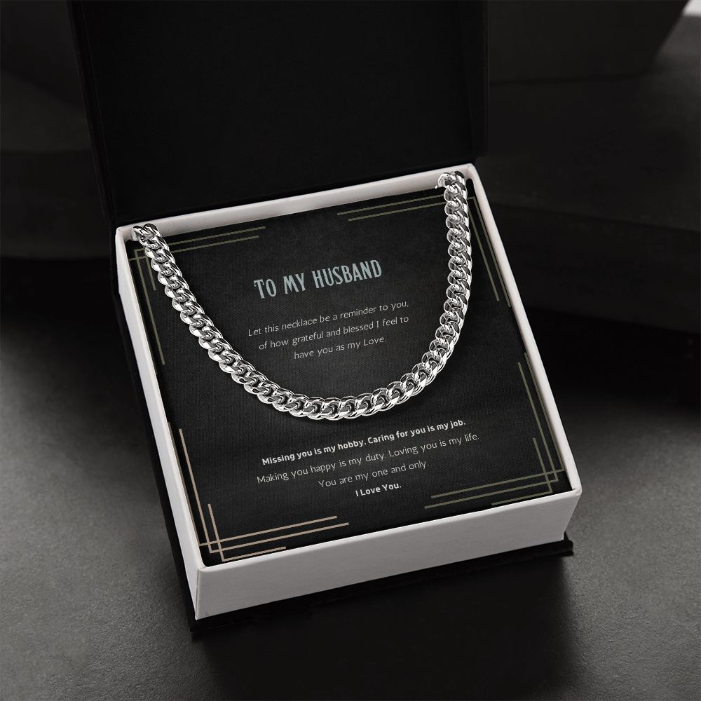 Men's Message Card Jewelry Necklace