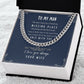 Cuban Link Chain for my Husband - Message Card Jewelry