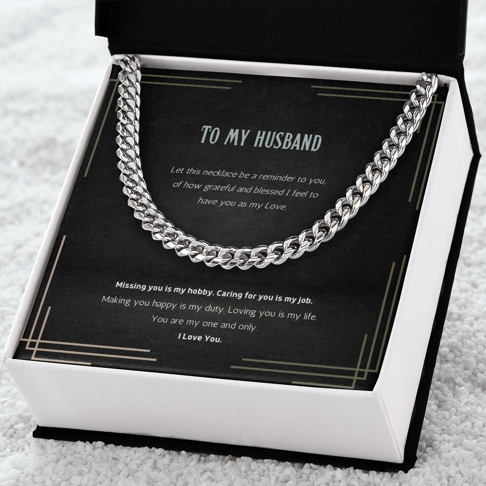 Men's Message Card Jewelry Necklace