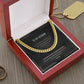 Men's Message Card Jewelry Necklace
