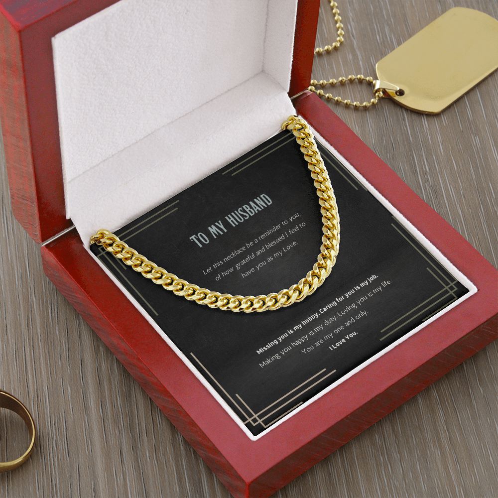 Men's Message Card Jewelry Necklace