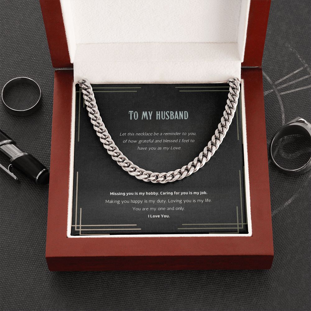 Men's Message Card Jewelry Necklace