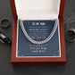 Cuban Link Chain for my Husband - Message Card Jewelry