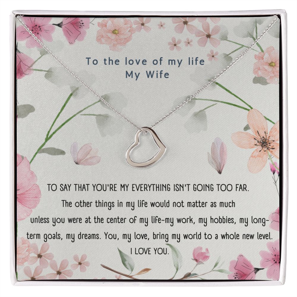 For My Wife Heart Necklace